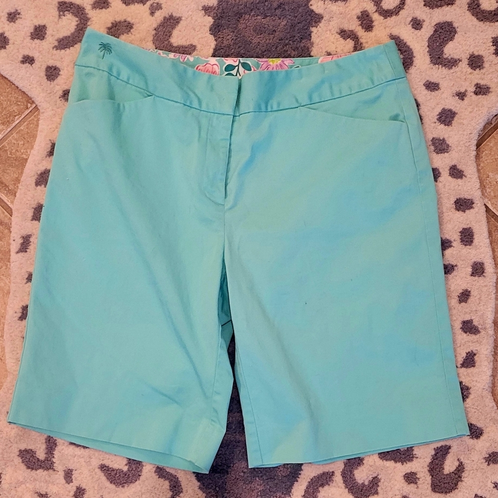 Lilly Pulitzer Aqua/Green Shorts Sz 6